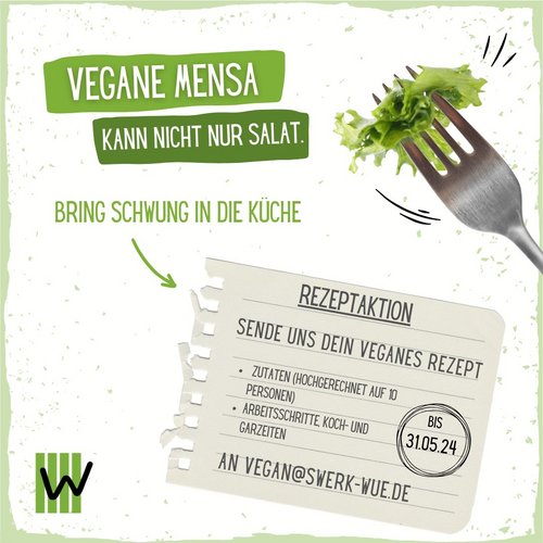 Wir finden: Vegane Mensa kann viel mehr als nur Salat 🥗. Hier ist Deine Chance, unser bisheriges veganes Kochbuch zu...
